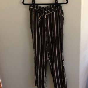 Black and White Striped pants